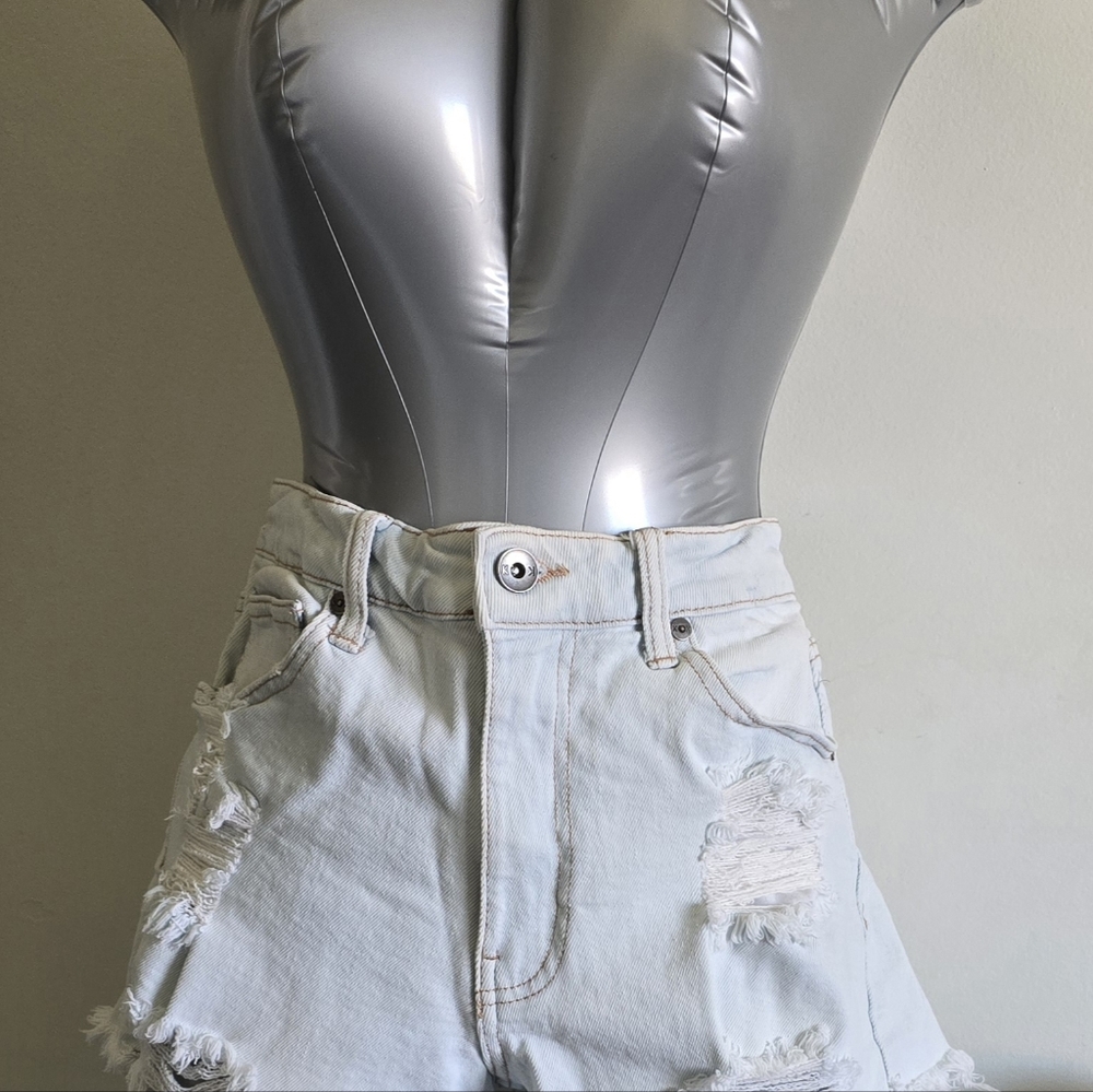 K+K High-rise denim shorts